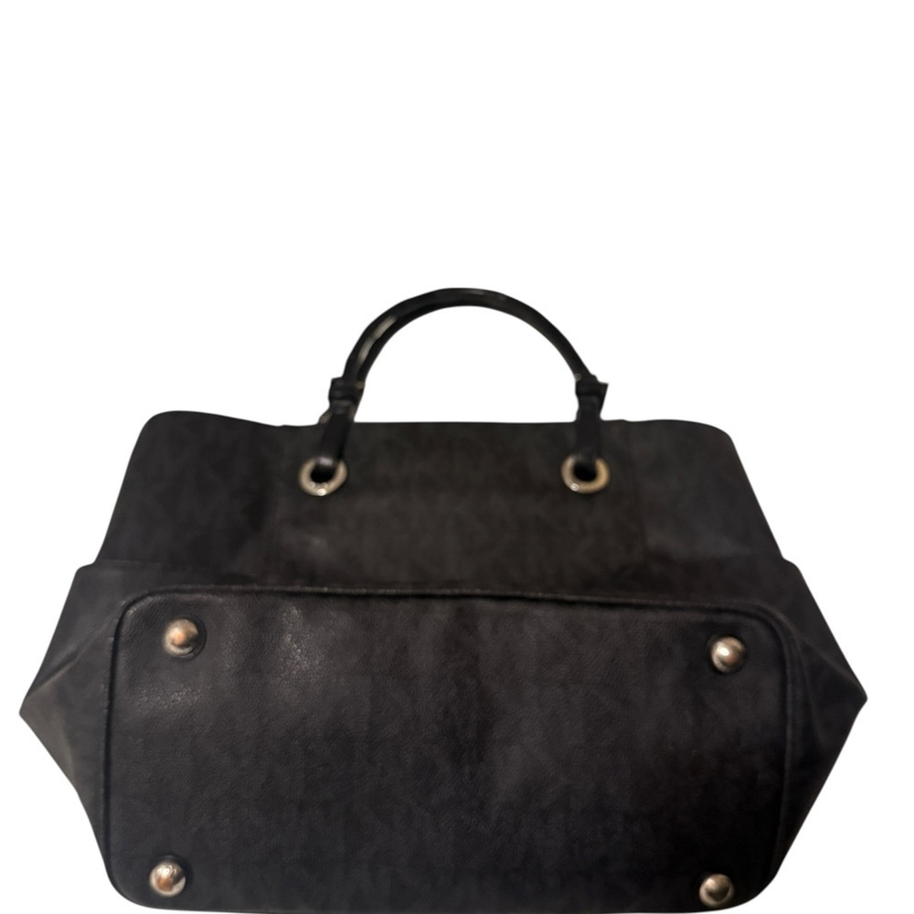 Michele Kors Black Handbag with Silver Accents